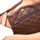 CELINE Macadam Canvas Hand Bag PVC Leather Brown Gold Auth mr2819-18