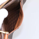 CELINE Macadam Canvas Hand Bag PVC Leather Brown Gold Auth mr2819-20