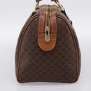 CELINE Macadam Canvas Hand Bag PVC Leather Brown Gold Auth mr2819-4