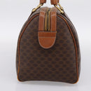CELINE Macadam Canvas Hand Bag PVC Leather Brown Gold Auth mr2819-5
