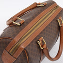 CELINE Macadam Canvas Hand Bag PVC Leather Brown Gold Auth mr2819-6