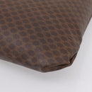 CELINE Macadam Canvas Tote Bag PVC Leather Brown Gold Auth mr2820-9