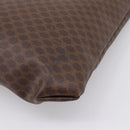 CELINE Macadam Canvas Tote Bag PVC Leather Brown Gold Auth mr2820-15