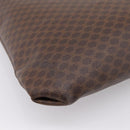 CELINE Macadam Canvas Tote Bag PVC Leather Brown Gold Auth mr2820-16