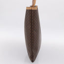 CELINE Macadam Canvas Tote Bag PVC Leather Brown Gold Auth mr2820-4