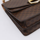 CELINE Macadam Canvas Hand Bag PVC Leather Brown Gold Auth mr2822-11