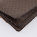 CELINE Macadam Canvas Hand Bag PVC Leather Brown Gold Auth mr2822-13