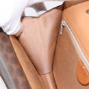 CELINE Macadam Canvas Hand Bag PVC Leather Brown Gold Auth mr2822-18