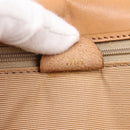 CELINE Macadam Canvas Hand Bag PVC Leather Brown Gold Auth mr2822-22