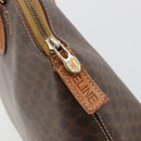 CELINE Macadam Canvas Hand Bag PVC Leather Brown Gold Auth mr2823-10