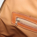 CELINE Macadam Canvas Hand Bag PVC Leather Brown Gold Auth mr2823-20
