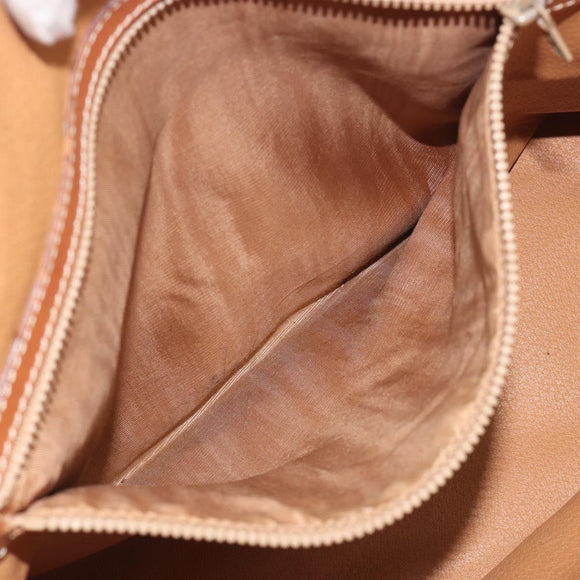 CELINE Macadam Canvas Hand Bag PVC Leather Brown Gold Auth mr2823