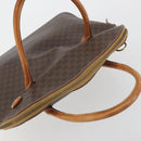 CELINE Macadam Canvas Hand Bag PVC Leather Brown Gold Auth mr2823-6