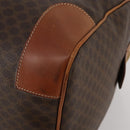CELINE Macadam Canvas Boston Bag PVC Leather Brown Gold Auth mr2824-10