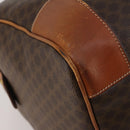 CELINE Macadam Canvas Boston Bag PVC Leather Brown Gold Auth mr2824-13