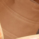 CELINE Macadam Canvas Boston Bag PVC Leather Brown Gold Auth mr2824-20