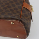 CELINE Macadam Canvas Hand Bag PVC Leather Brown Gold Auth mr2825-15