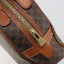 CELINE Macadam Canvas Hand Bag PVC Leather Brown Gold Auth mr2825-10