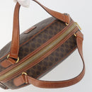 CELINE Macadam Canvas Hand Bag PVC Leather Brown Gold Auth mr2825-6