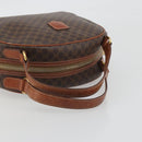CELINE Macadam Canvas Hand Bag PVC Leather Brown Gold Auth mr2825-7