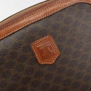 CELINE Macadam Canvas Shoulder Bag PVC Leather Brown Gold Auth mr2826-14
