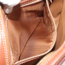 CELINE Macadam Canvas Shoulder Bag PVC Leather Brown Gold Auth mr2826-21