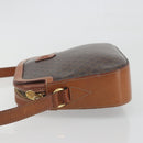 CELINE Macadam Canvas Shoulder Bag PVC Leather Brown Gold Auth mr2826-5