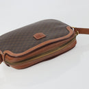 CELINE Macadam Canvas Shoulder Bag PVC Leather Brown Gold Auth mr2826-6
