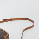 CELINE Macadam Canvas Shoulder Bag PVC Leather Brown Gold Auth mr2826-8
