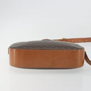 CELINE Macadam Canvas Shoulder Bag PVC Leather Brown Gold Auth mr2826-9