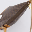 CELINE Macadam Canvas Pouch PVC Leather Brown Gold Auth mr2827-6