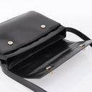 CELINE Shoulder Bag Leather Black Gold Auth mr2828-14
