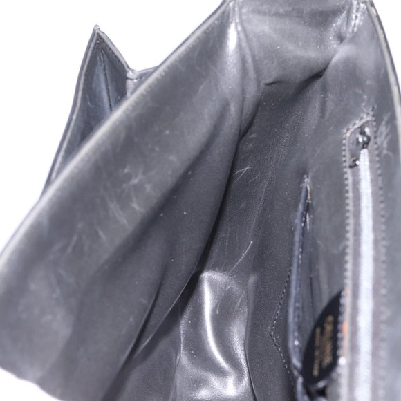 CELINE Shoulder Bag Leather Black Gold Auth mr2828
