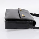 CELINE Shoulder Bag Leather Black Gold Auth mr2828-5