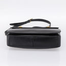 CELINE Shoulder Bag Leather Black Gold Auth mr2828-9
