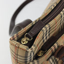 BURBERRY Nova Check Shoulder Bag Canvas Brown Gold Auth mr2829-15