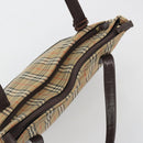 BURBERRY Nova Check Shoulder Bag Canvas Brown Gold Auth mr2829-6