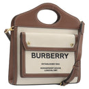 BURBERRY Shoulder Bag Canvas 2way Brown Gold Auth mr2830V-1