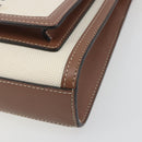 BURBERRY Shoulder Bag Canvas 2way Brown Gold Auth mr2830V-11