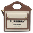 BURBERRY Shoulder Bag Canvas 2way Brown Gold Auth mr2830V-2