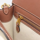 BURBERRY Shoulder Bag Canvas 2way Brown Gold Auth mr2830V-21