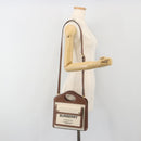 BURBERRY Shoulder Bag Canvas 2way Brown Gold Auth mr2830V-24