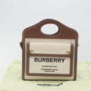BURBERRY Shoulder Bag Canvas 2way Brown Gold Auth mr2830V-25
