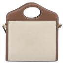 BURBERRY Shoulder Bag Canvas 2way Brown Gold Auth mr2830V-3