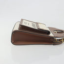 BURBERRY Shoulder Bag Canvas 2way Brown Gold Auth mr2830V-4