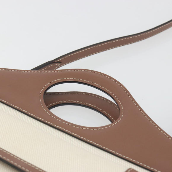 BURBERRY Shoulder Bag Canvas 2way Brown Gold Auth mr2830V