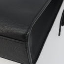 FENDI Go-To Shopper Hand Bag Leather Black Silver Auth mr2832-9