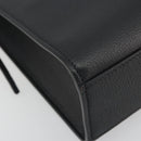 FENDI Go-To Shopper Hand Bag Leather Black Silver Auth mr2832-14