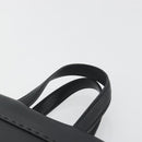 FENDI Go-To Shopper Hand Bag Leather Black Silver Auth mr2832-8