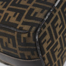 FENDI Zucca Canvas Vanity Hand Bag Black Brown Auth mr2833-16